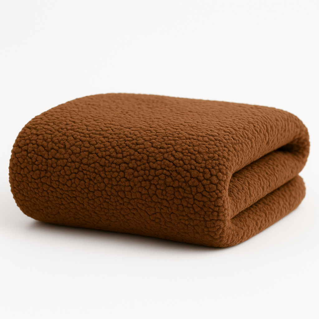 Brown Sherpa Fleece Fabric – Sold by the Metre - Vératex Fabrics