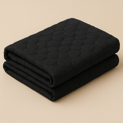 Black Quilted Jacquard Fabric – Sold by the Metre