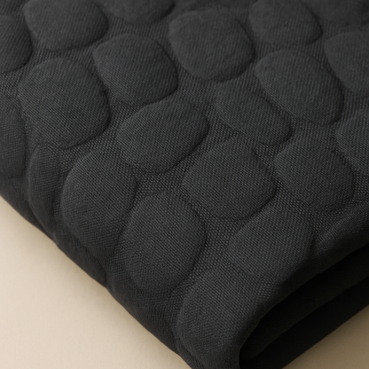 Black Quilted Jacquard Fabric – Sold by the Metre