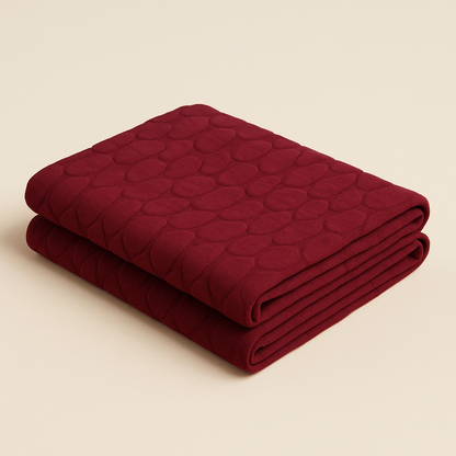 Burgundy Quilted Jacquard Fabric – Sold by the Metre