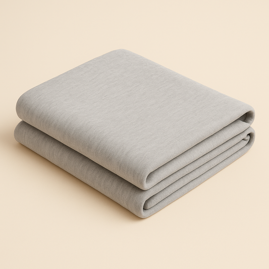 Grey 100% Cotton Fleece Fabric – Sold by the Metre