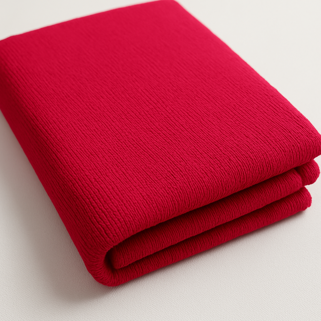 Fuchsia Red Popcorn Textured Fabric – Sold by the Metre