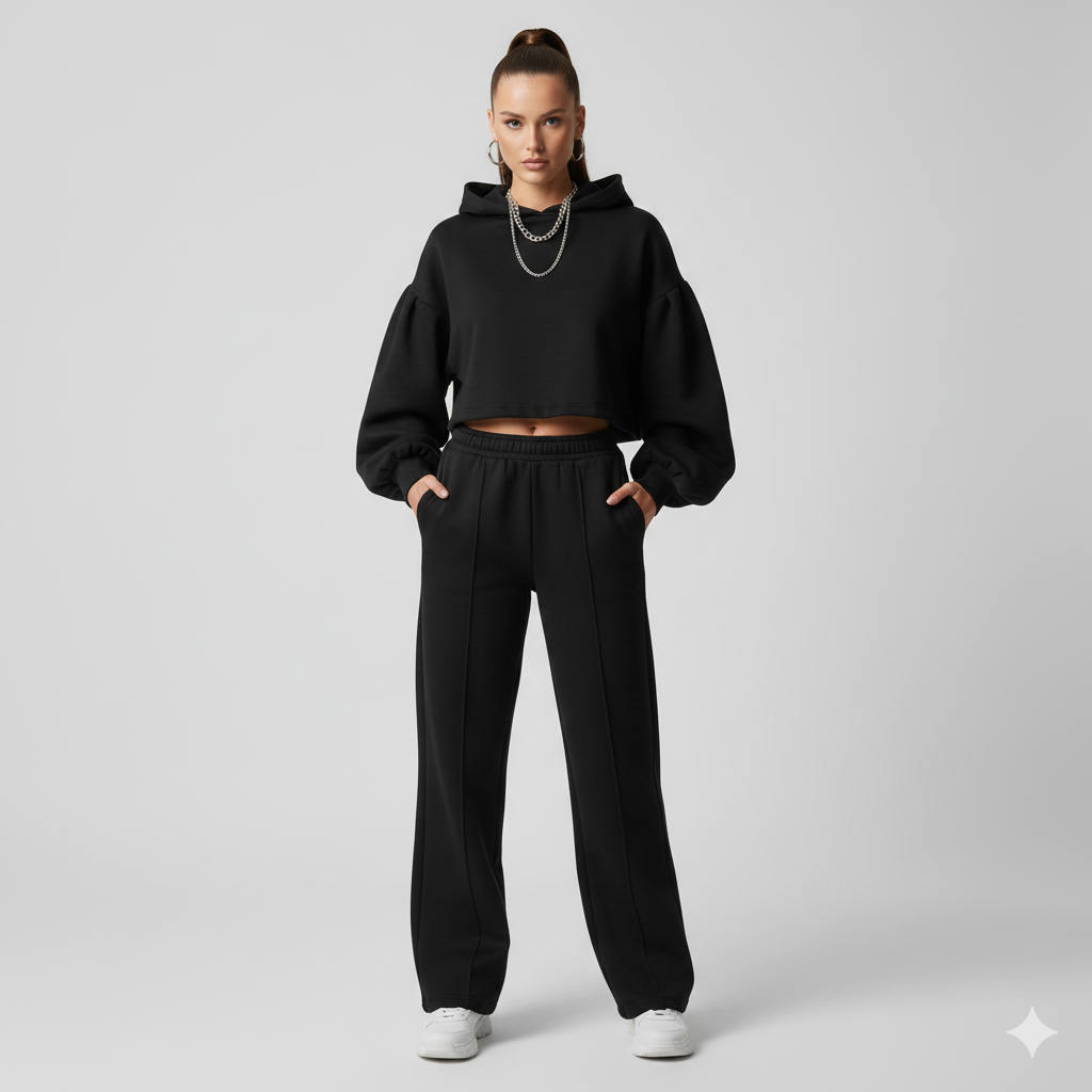 Black Sweatshirt Fleece Fabric – Sold by the Metre - Vératex Fabrics