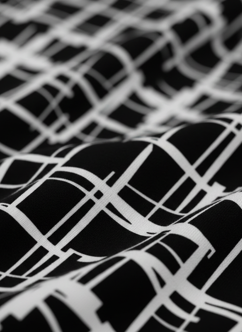 Abstract Grid ITY Fabric – Sold by the Metre