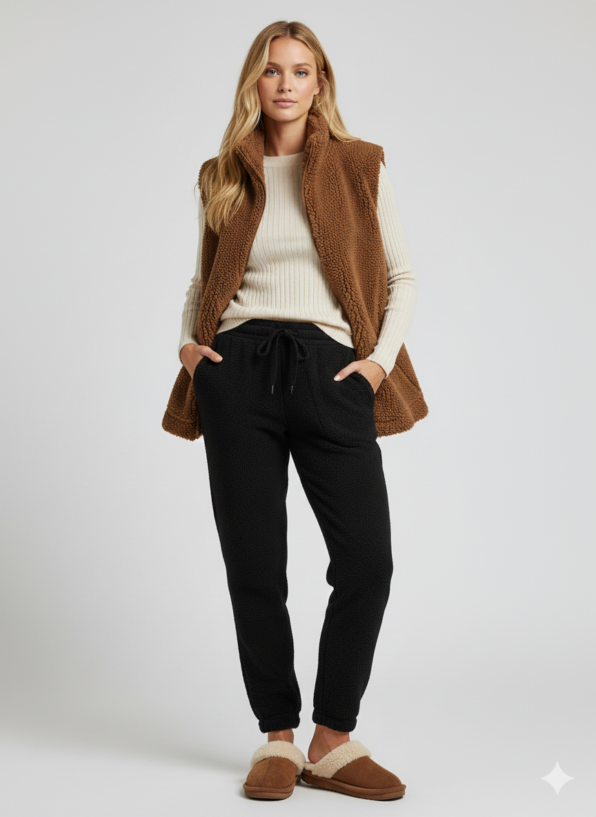 Brown Sherpa Fleece Fabric – Sold by the Metre - Vératex Fabrics