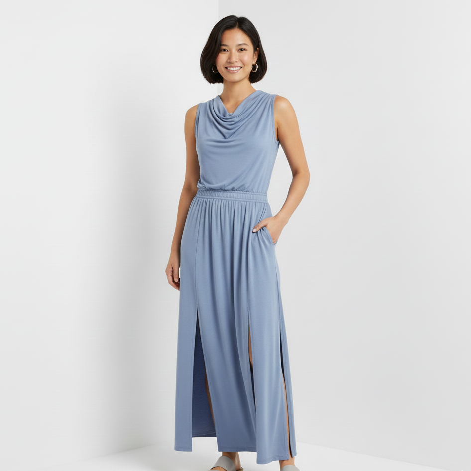 Dusty Blue ITY Fabric – Sold by the Metre