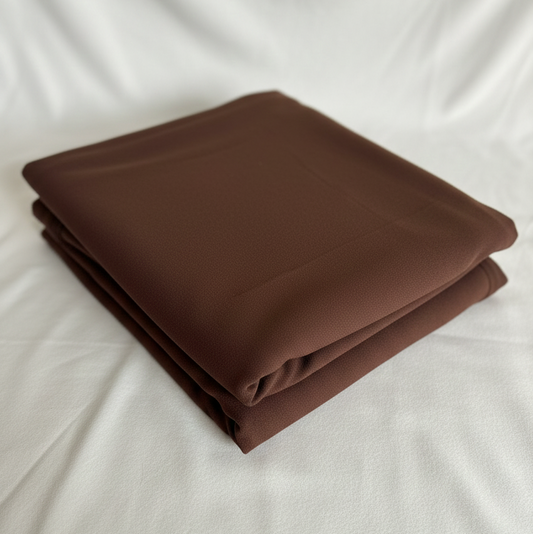 Brown Scuba Crepe Fabric – Stretch Double Knit – Sold by the Metre - Vératex Fabrics