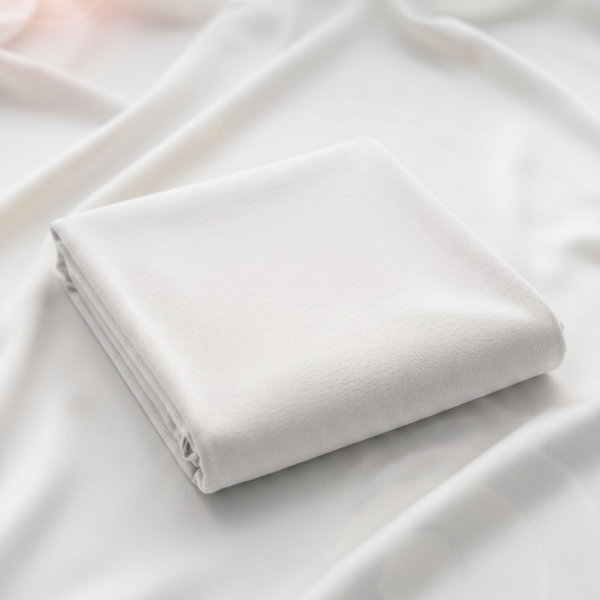 White Textured Cotton Jersey – Sold by the Metre - Vératex Fabrics