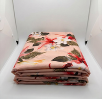 Peach Tropical Floral Print Chiffon Fabric - Vératex Fabrics