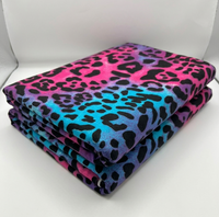 Electric Ombre Leopard Print Cotton Jersey Fabric - Vératex Fabrics