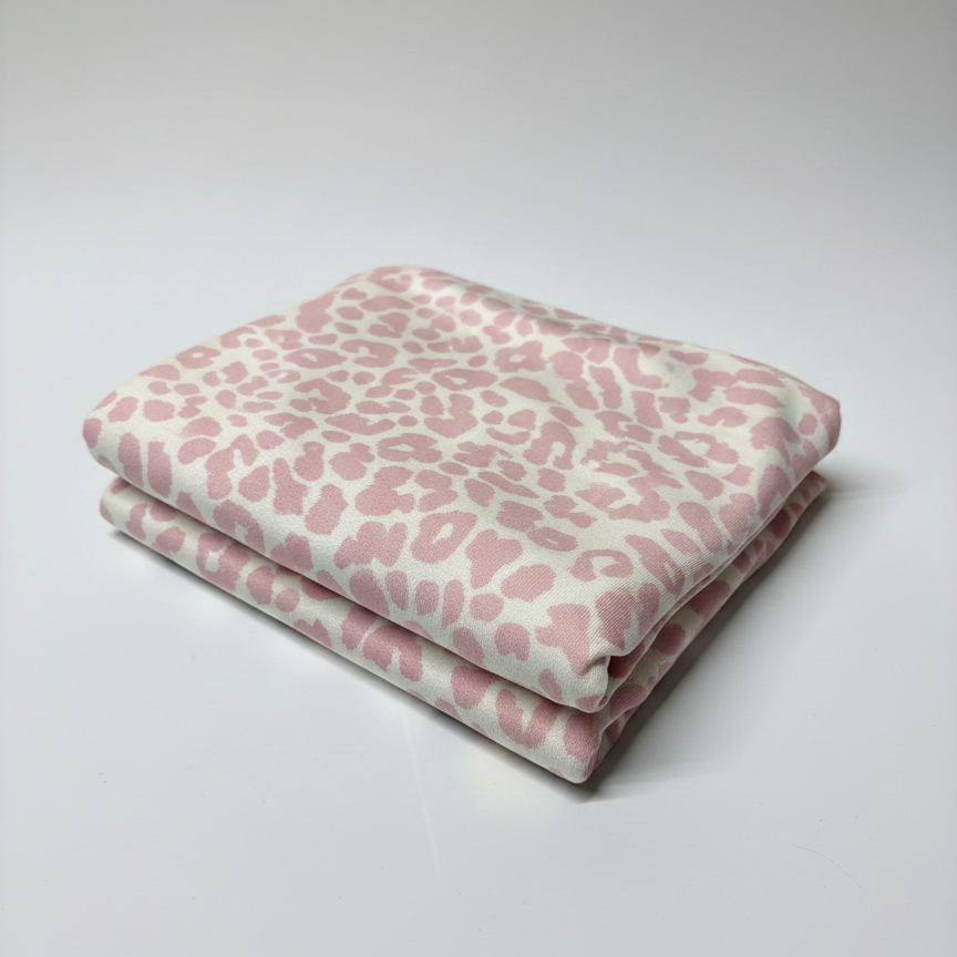 Pink Leopard Print Viscose Jersey – Sold by the Metre - Vératex Fabrics