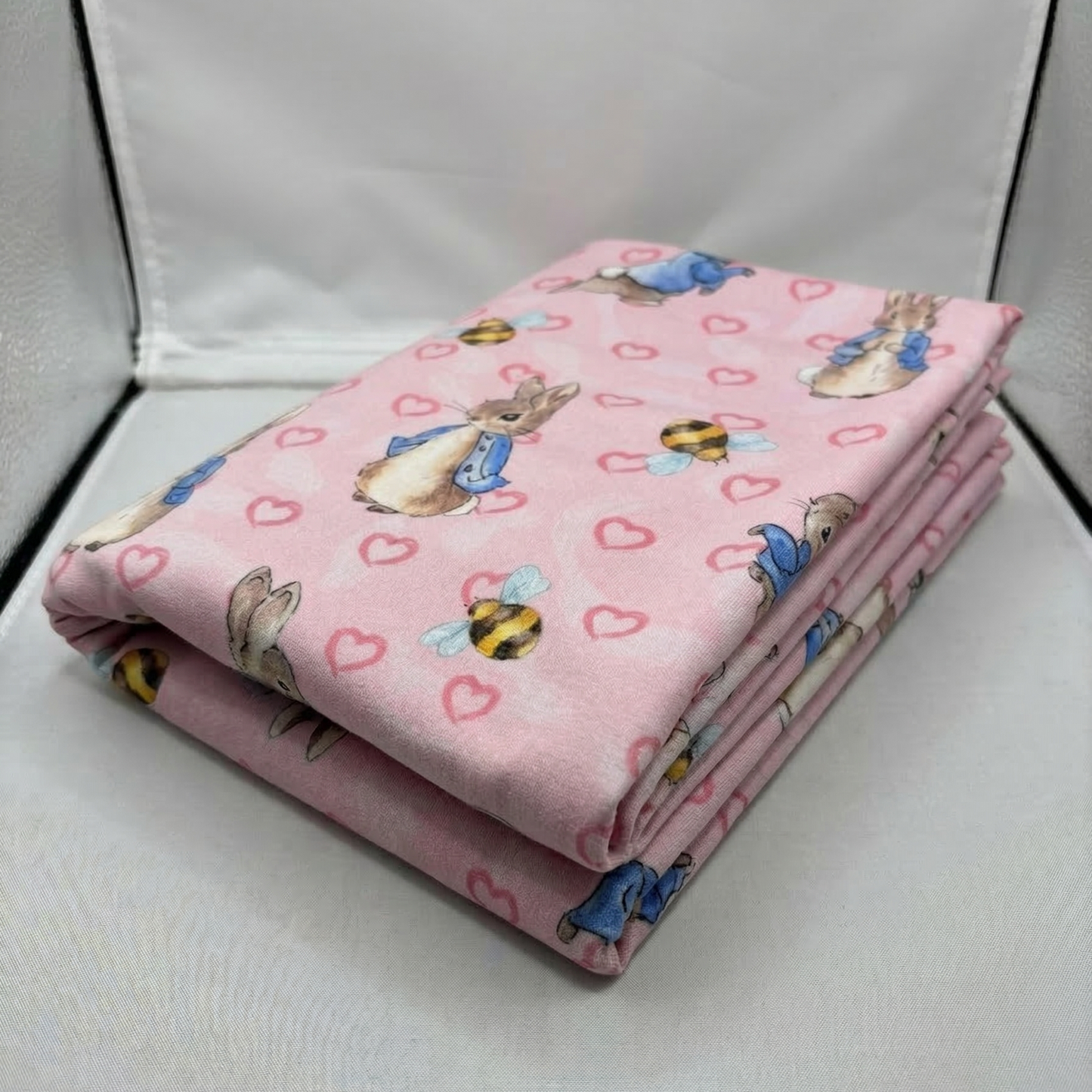 Bunny & Bee Heart Loopback Jersey Fabric – Sold by the Metre - Vératex Fabrics