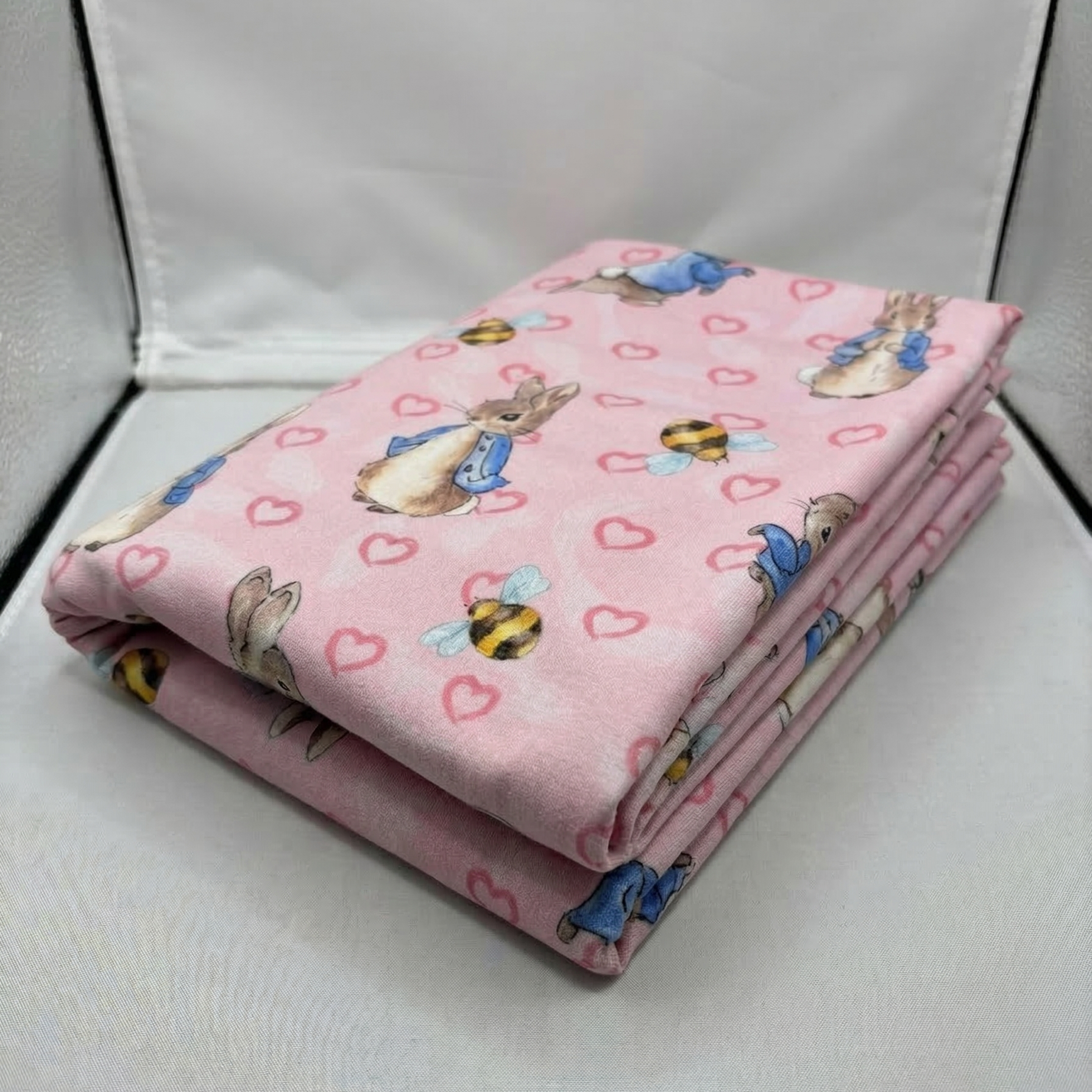 Bunny & Bee Heart Loopback Jersey Fabric – Sold by the Metre - Vératex Fabrics