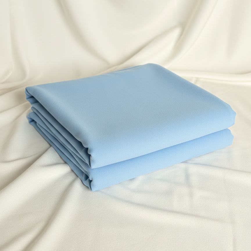 Sky Blue Scuba Crepe Fabric – Stretch Double Knit – Sold by the Metre - Vératex Fabrics