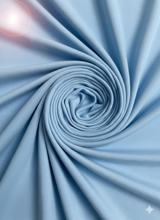 Sky Blue Cotton Jersey Fabric – Sold by the Metre - Vératex Fabrics