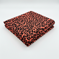 Coral Leopard Print Viscose Jersey – Sold by the Metre - Vératex Fabrics