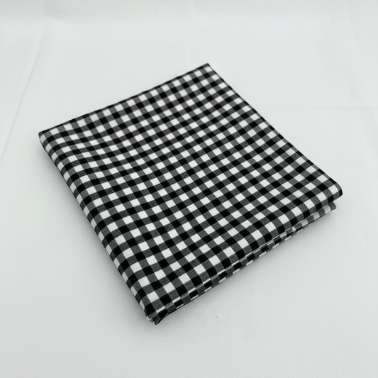 Black & White Gingham Bengaline Fabric – Sold by the Metre - Vératex Fabrics