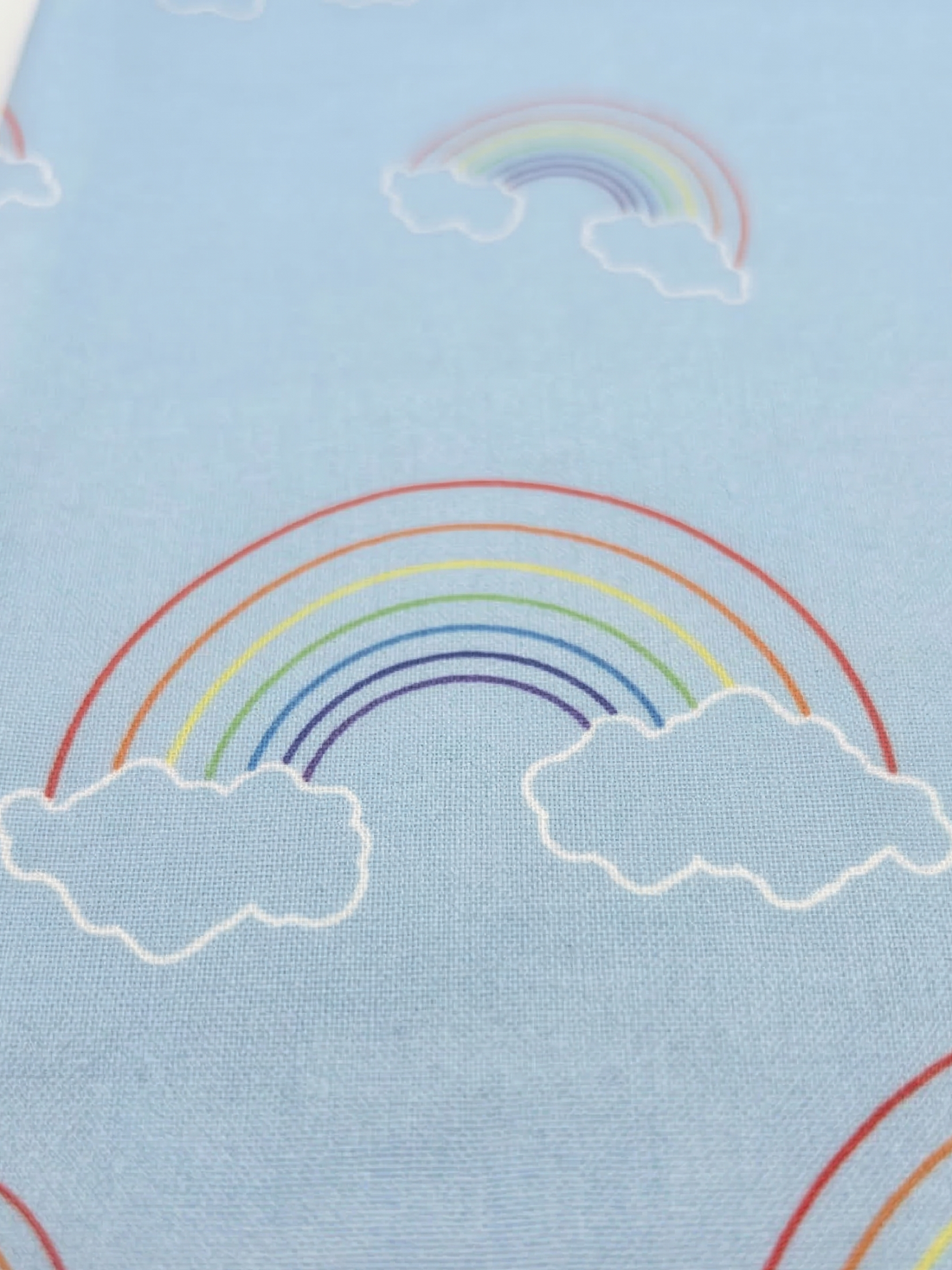 Rainbow Clouds Loopback Sweatshirt Jersey Fabric – Sold by the Metre - Vératex Fabrics