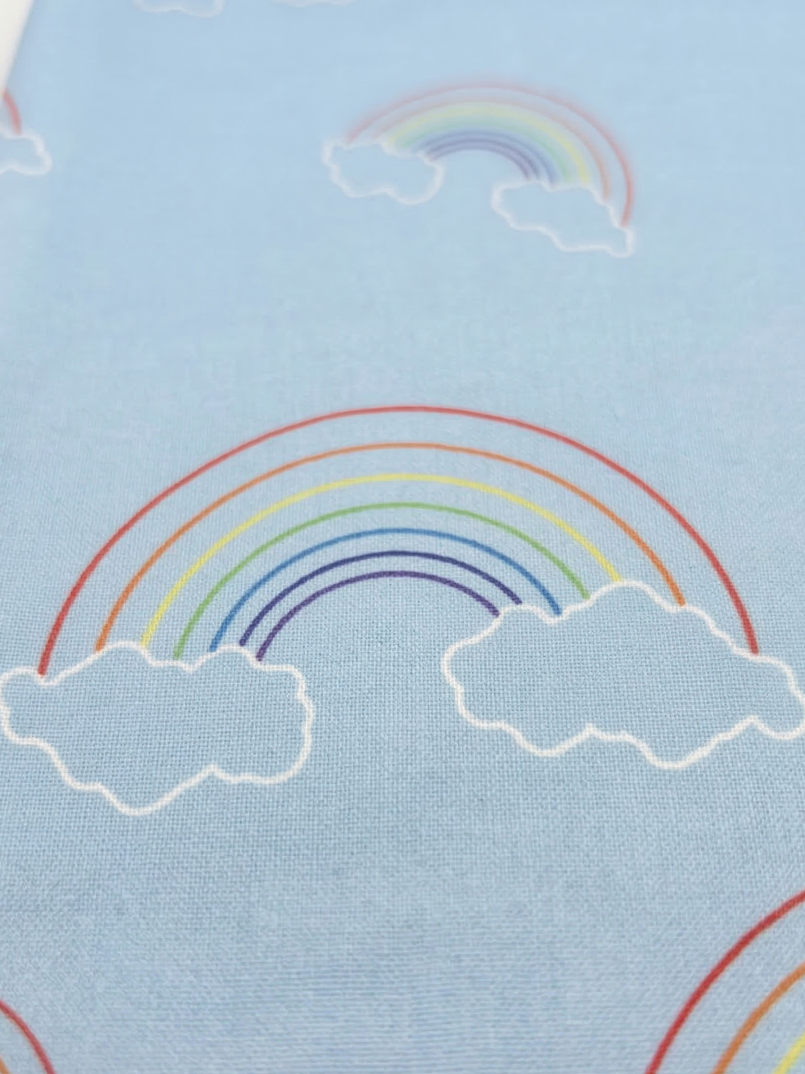 Rainbow Clouds Loopback Sweatshirt Jersey Fabric – Sold by the Metre - Vératex Fabrics
