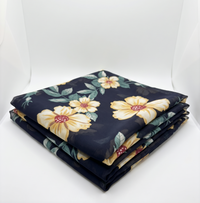Navy Floral Print Chiffon Fabric - Vératex Fabrics