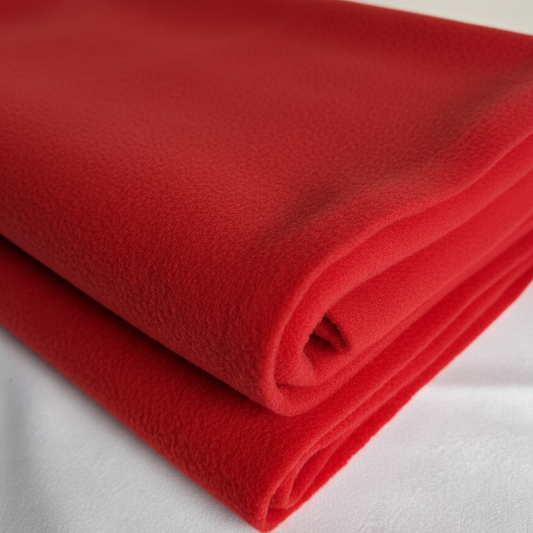 Red Anti-Pill Polar Fleece – Sold by the Metre - Vératex Fabrics