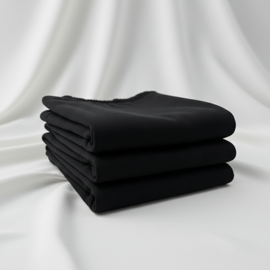 Black Sweatshirt Fleece Fabric – Sold by the Metre - Vératex Fabrics