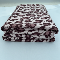 Mocha Drift Leopard Loopback Sweatshirt Fabric – Sold by the Metre - Vératex Fabrics