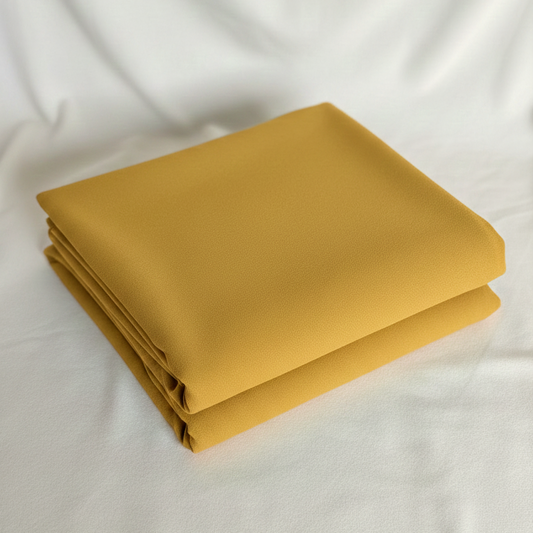 Mustard Scuba Crepe Fabric – Stretch Double Knit – Sold by the Metre - Vératex Fabrics