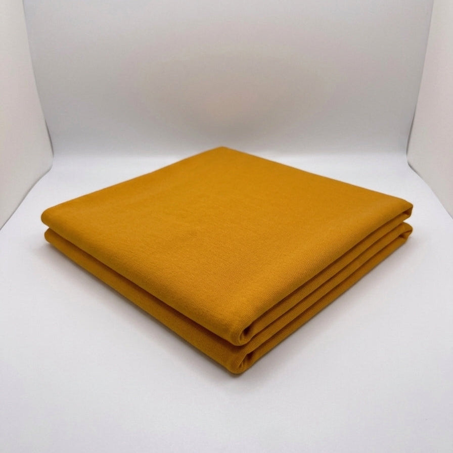 Mustard Cotton Jersey Lycra Fabric