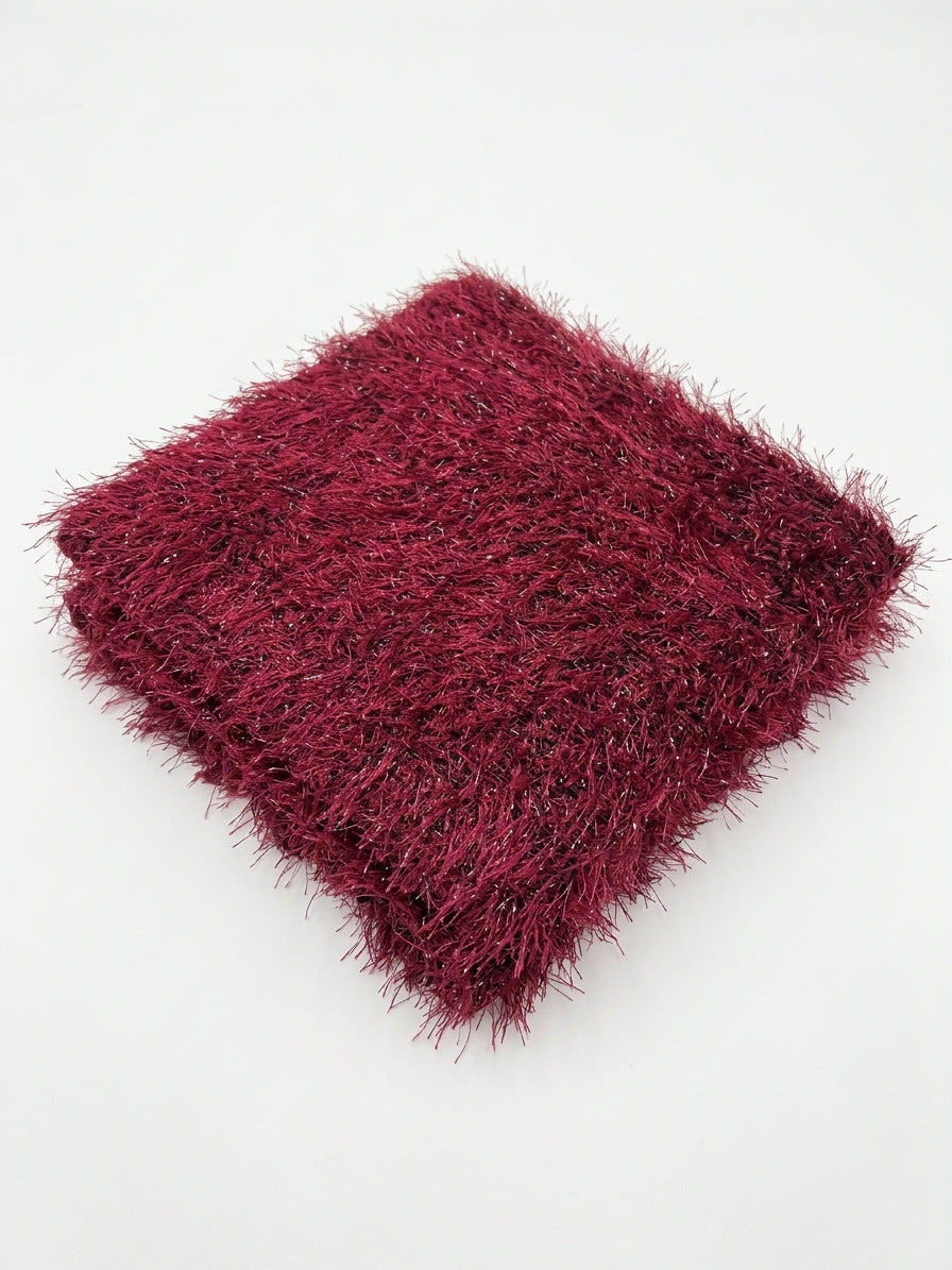 Raspberry Sparkle Eyelash Knit Fabric