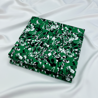 Green Floral ITY Fabric – Stretch Knit – Sold by the Metre - Vératex Fabrics