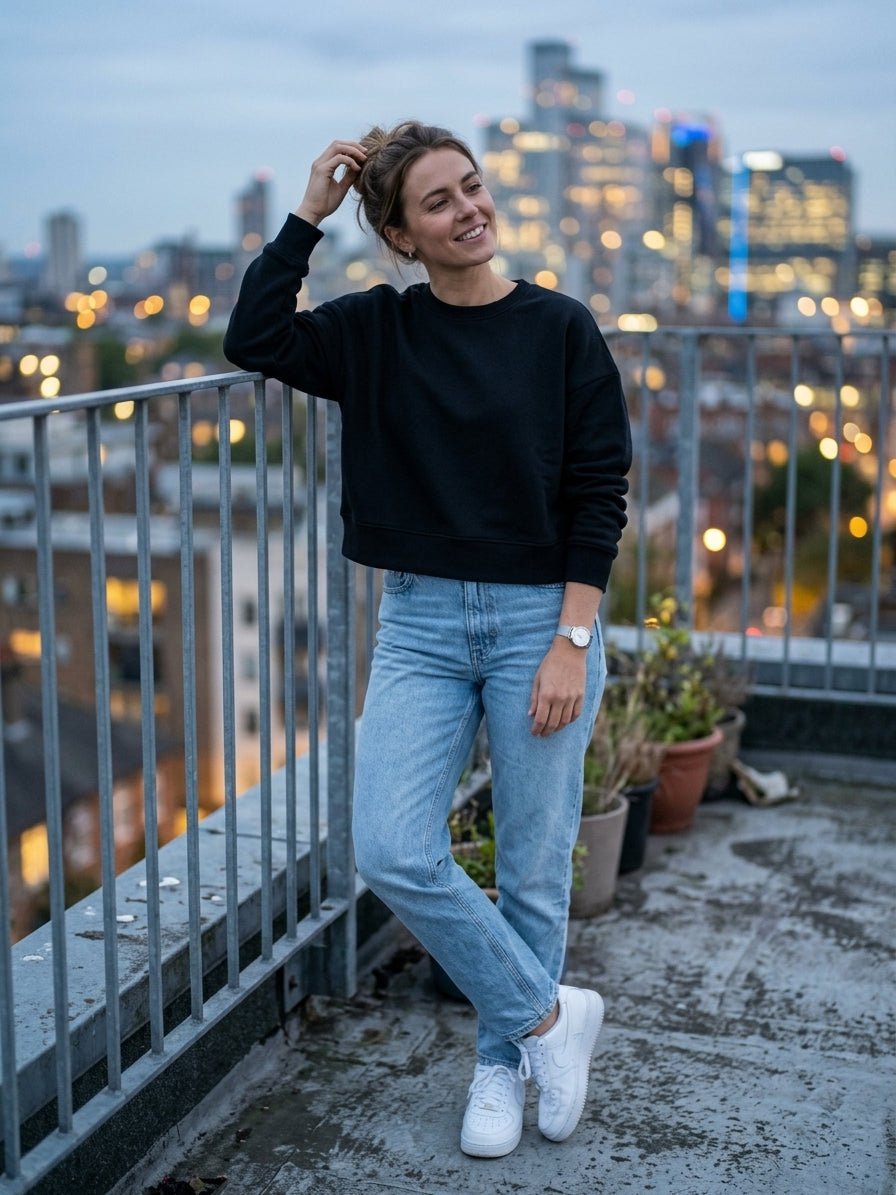 Black Brushed Back Sweatshirt Fleece Fabric - Vératex Fabrics