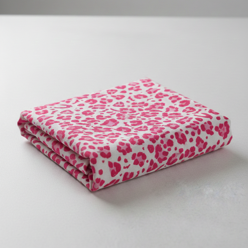 Pink Leopard Tree Bark Jacquard Fabric – Sold by the Metre