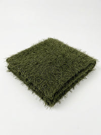 Olive Sparkle Eyelash Knit Fabric