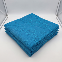 Turquoise Floral Stretch Lace Fabric - Vératex Fabrics