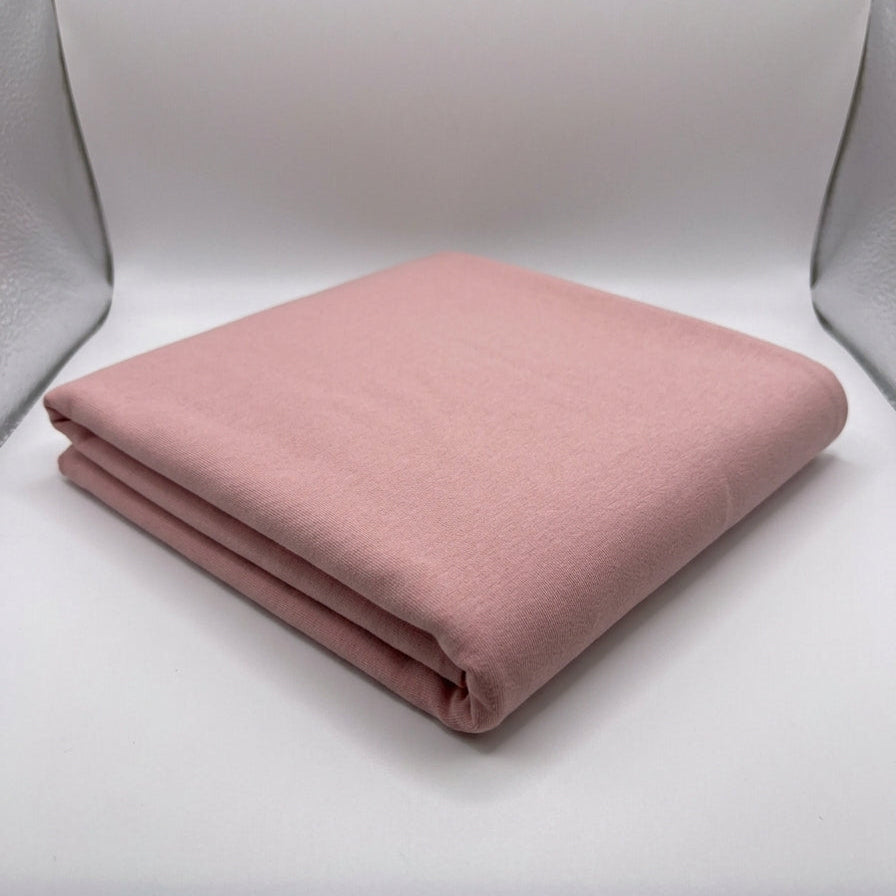 Blush Pink Cotton Jersey Lycra Fabric