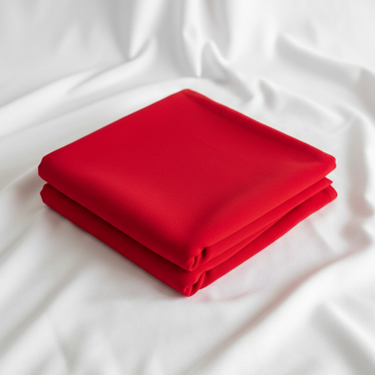 Red Scuba Crepe Fabric – Stretch Double Knit – Sold by the Metre - Vératex Fabrics