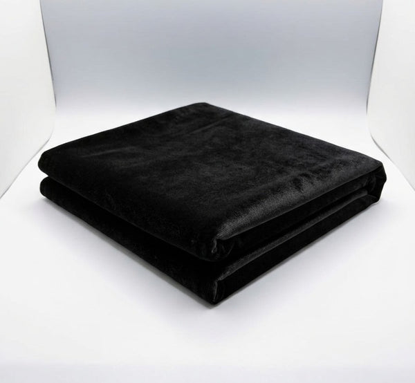 Black Stretch Velvet Fabric