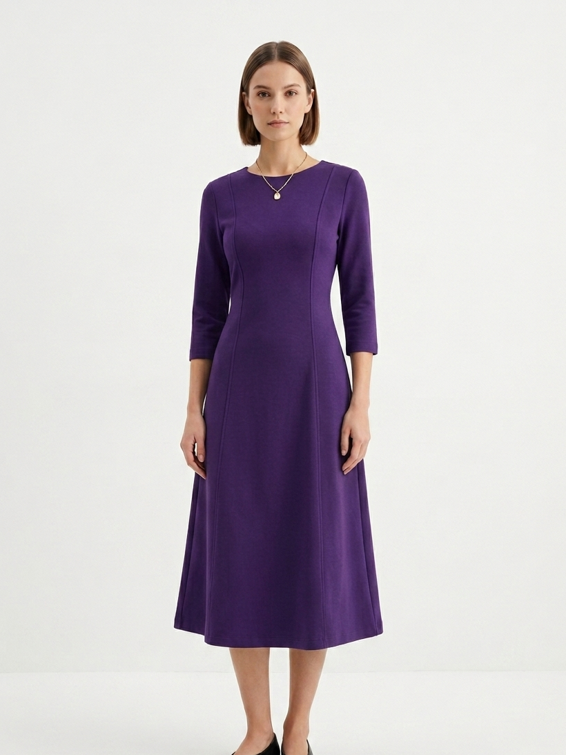 Deep Purple Cotton Interlock Jersey Fabric – 100% Cotton Double Knit - Vératex Fabrics
