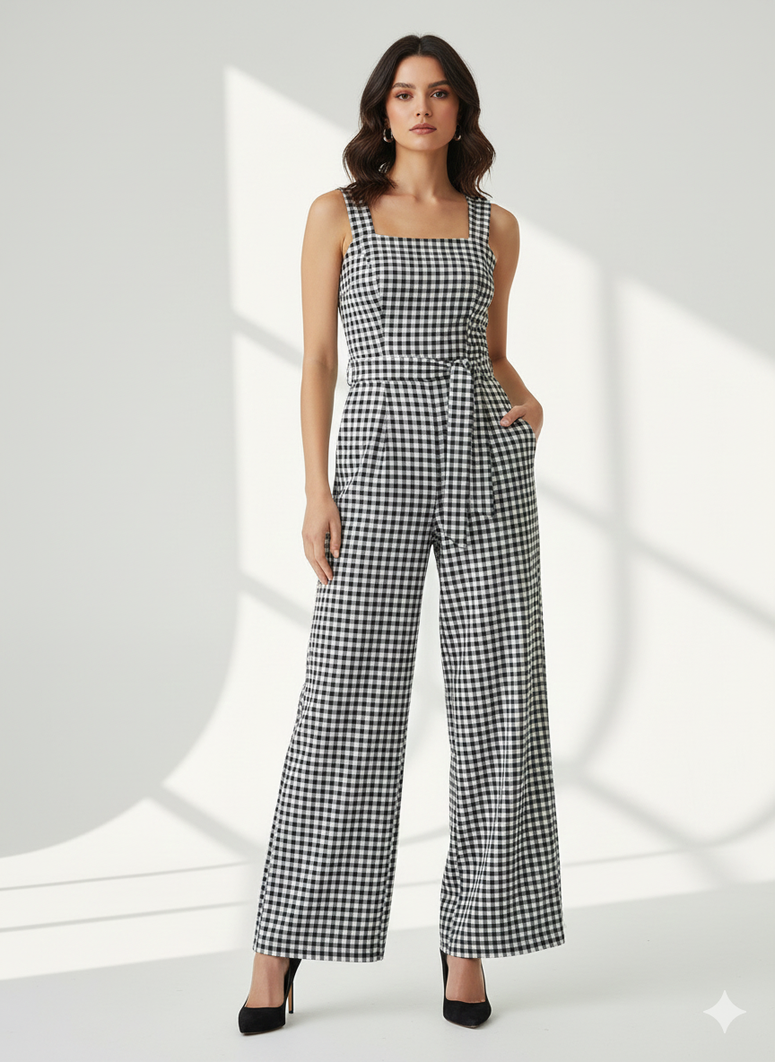 Black & White Gingham Bengaline Fabric – Sold by the Metre - Vératex Fabrics
