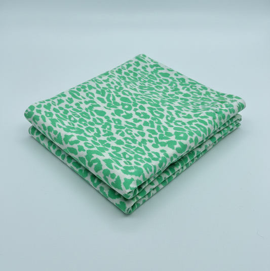 Mint Leopard Print Viscose Jersey – Sold by the Metre