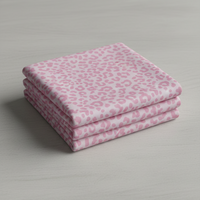 Pink Tonal Leopard Loopback Sweatshirt Fabric – Sold by the Metre - Vératex Fabrics