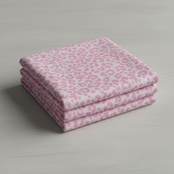 Pink Tonal Leopard Loopback Sweatshirt Fabric – Sold by the Metre - Vératex Fabrics
