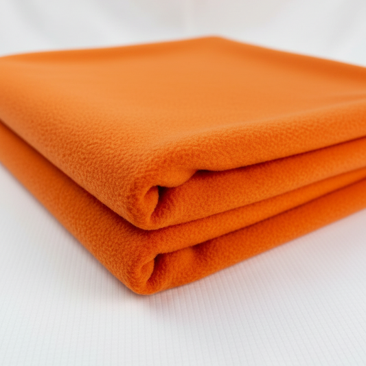 Orange Anti-Pill Polar Fleece – Sold by the Metre - Vératex Fabrics