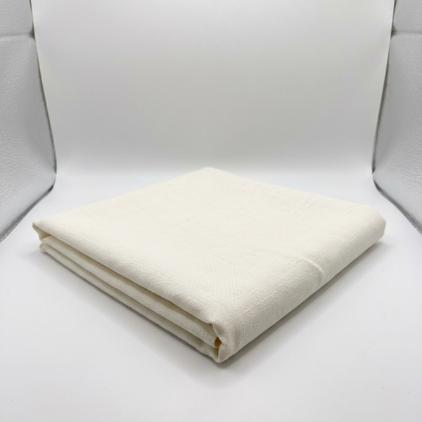 White Poly-Linen Blend Fabric - Vératex Fabrics