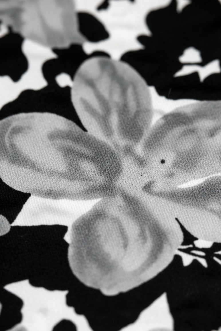 Monochrome Floral ITY Fabric – Sold by the Metre - Vératex Fabrics