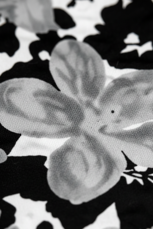 Monochrome Floral ITY Fabric – Sold by the Metre