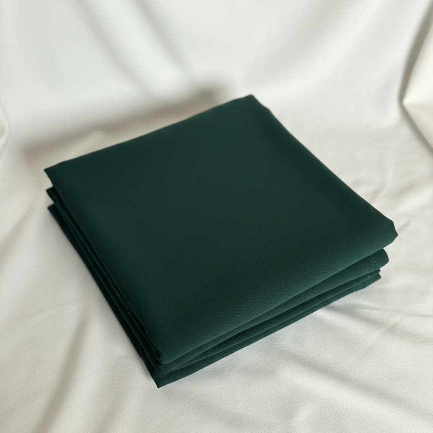 Forest Green Scuba Crepe Fabric – Stretch Double Knit – Sold by the Metre - Vératex Fabrics