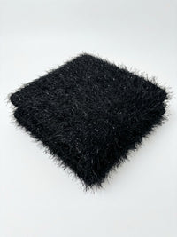 Black Sparkle Eyelash Knit Fabric