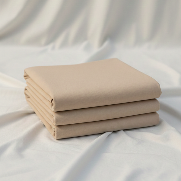 Beige 100% Cotton Single Jersey Fabric – Sold by the Metre - Vératex Fabrics